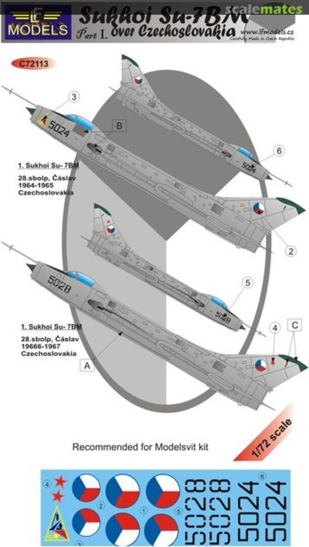 Boxart SUKHOI SU-7BM OVER CZECHOSLOVAKIA Part I. C72113 LF Models