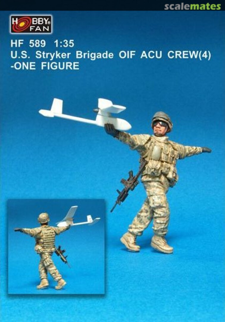 Boxart US Stryker Brigade OIF ACU Crew (4) HF589 Hobby Fan