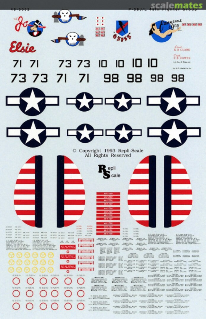 Boxart P-38J/L Lightning 48-5052 Repli-scale