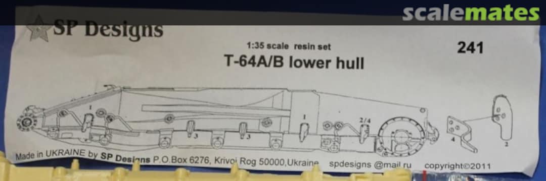 Boxart T-64 correct lower hull 241 SP Designs