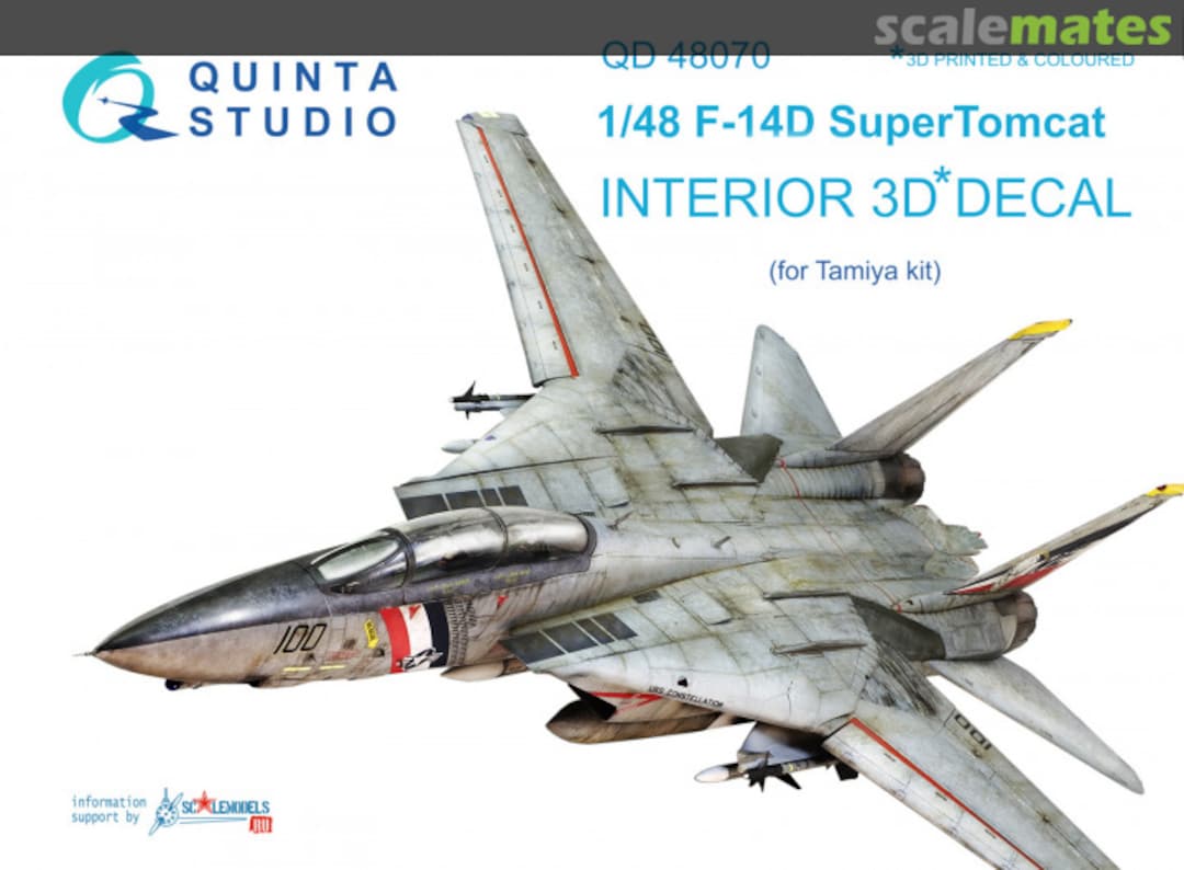 Boxart F-14D Super Tomcat Interior 3D Decal QD48070 Quinta Studio