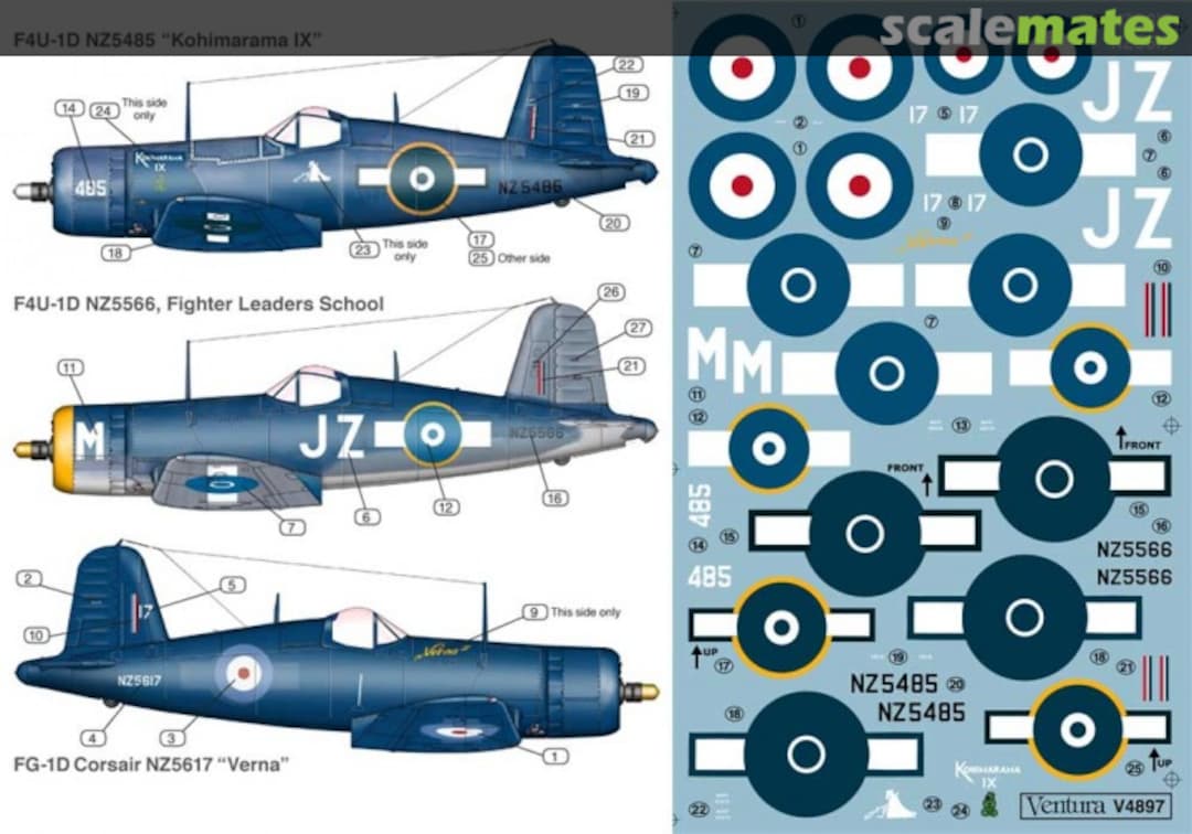 Boxart RNZAF F4U-1D & FG-1D Corsairs V4897 Ventura