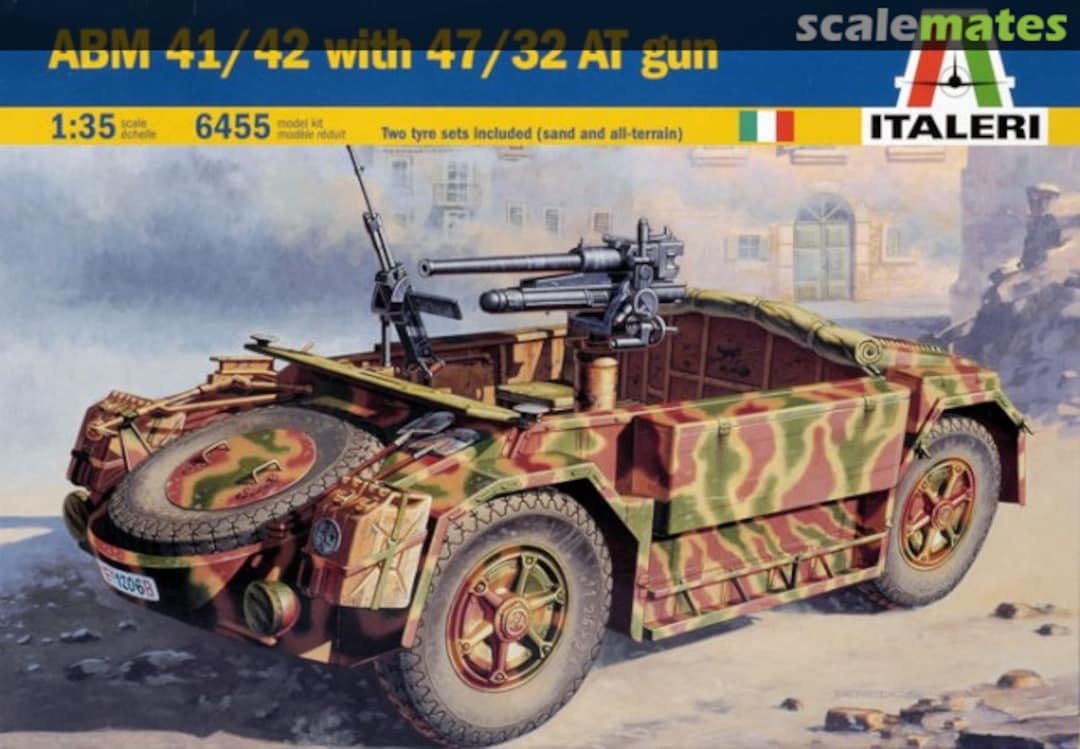 Boxart ABM 41/42 with 47/32 AT gun 6455 Italeri