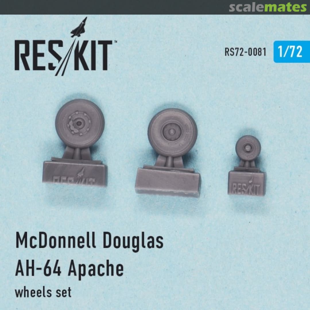 Boxart AH-64 Apache - wheels set RS72-0081 ResKit