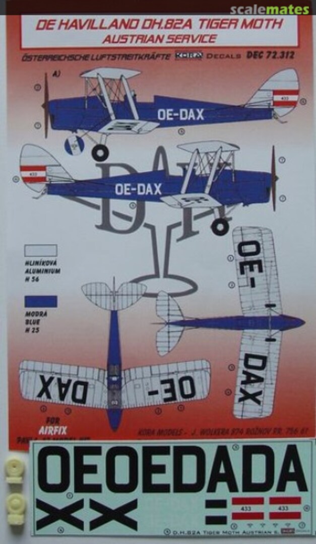 Boxart De Havilland DH.82A Tiger Moth DEC72312 Kora Models