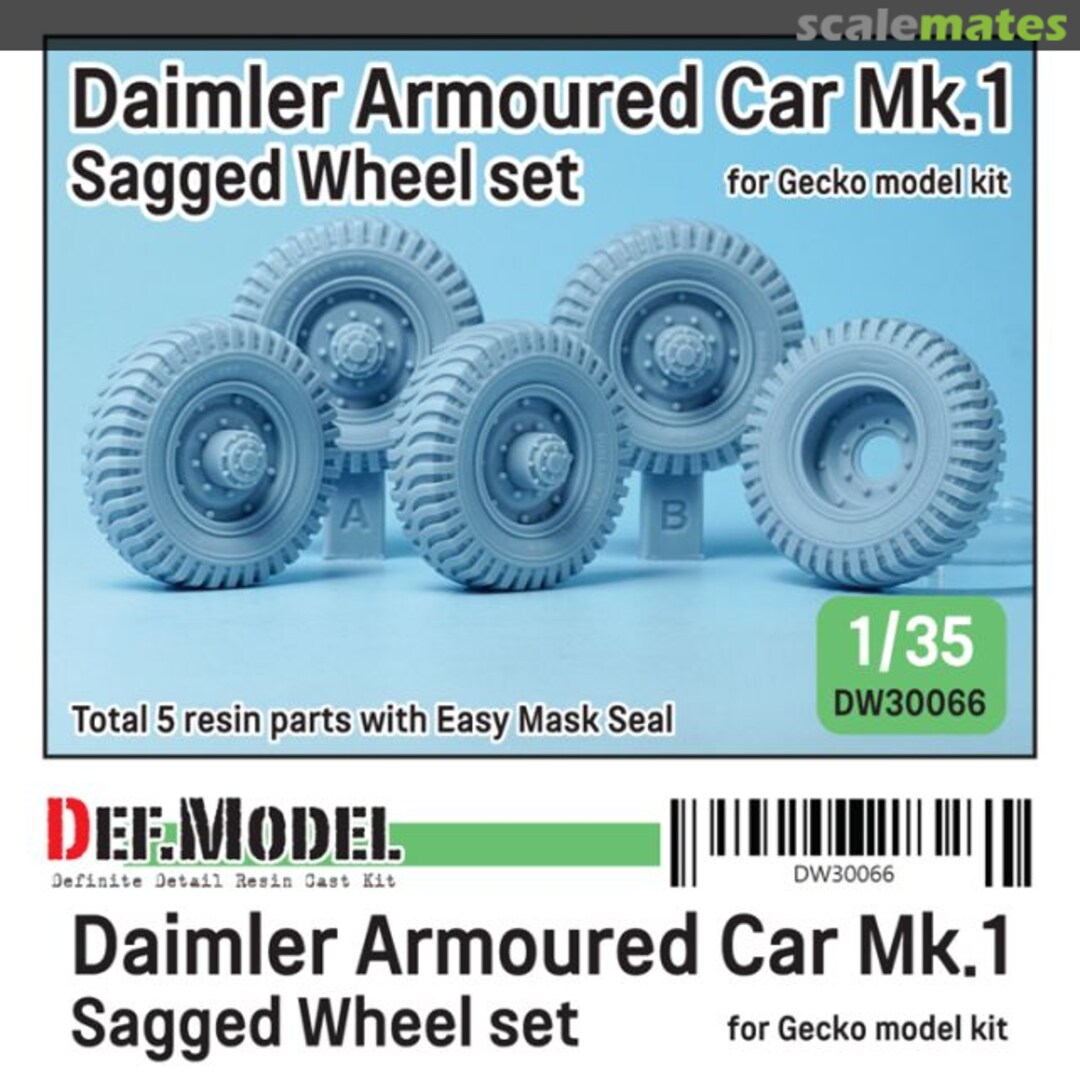 Boxart Daimler Armoured Car Mk.1 sagged wheel set DW30066 Def.Model