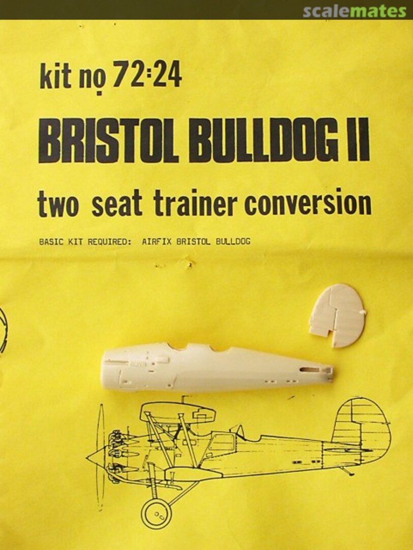 Boxart Bristol Bulldog II two seat trainer conversion 72:24 Maintrack Models