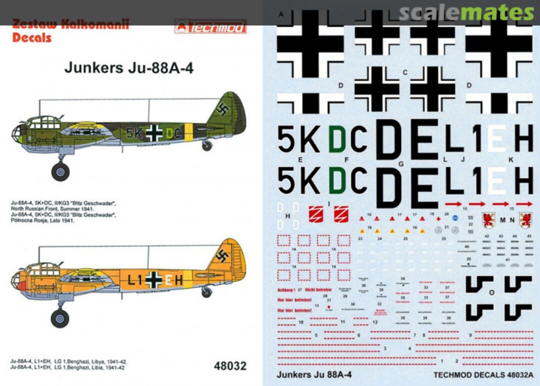 Boxart Junkers Ju 88A-4 48032 Techmod