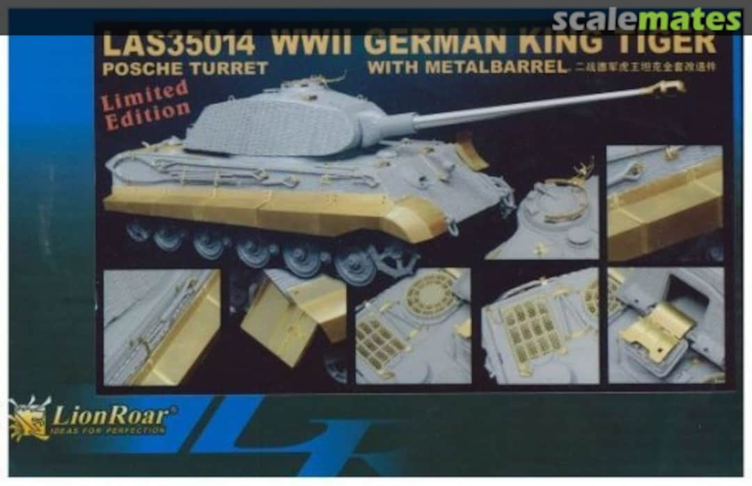 Boxart Königstiger / Porsche Turm PE Set ~limited~ Dragon LARS35014 Lion Roar