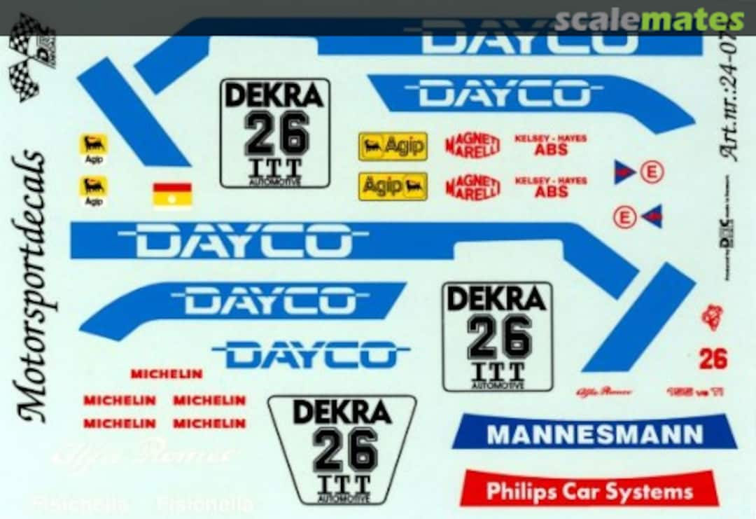 Boxart Alfa Romeo 155 V6 Ti "'Dayco" 24-076 DMC Decals