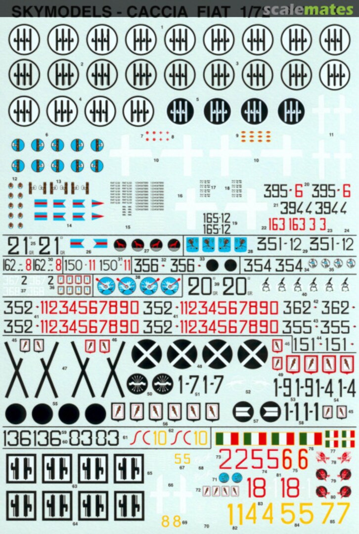 Contents Caccia FIAT 72-010 Sky Models