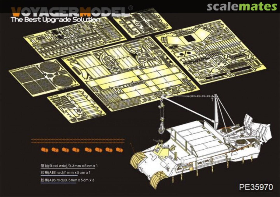 Boxart German Bergepanther Ausf.A (Late type,Panther G tool holders) Basic PE35970 Voyager Model