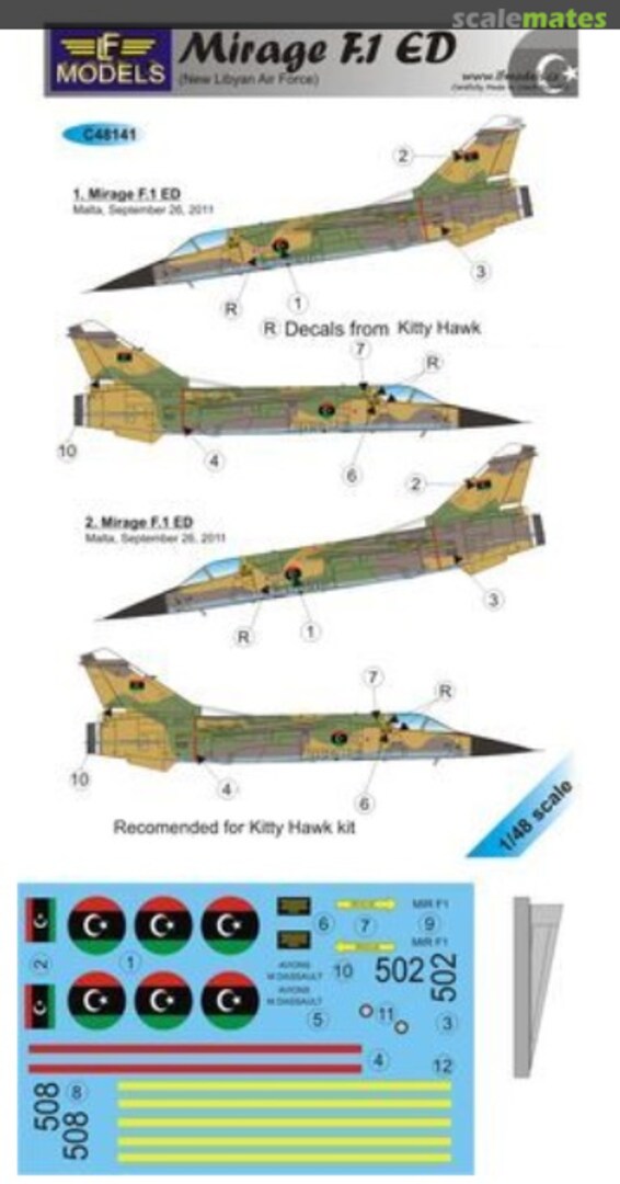 Boxart Dassault Mirage F.1 ED New Libyan AF C48141 LF Models