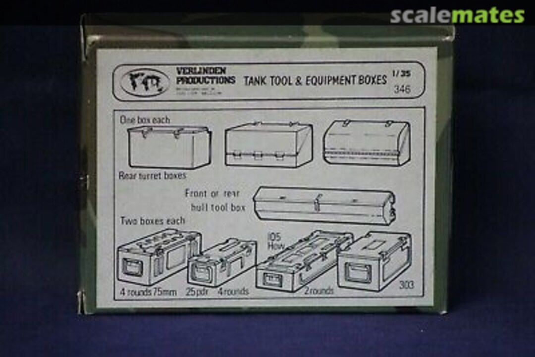 Boxart Tank Tool & Equipment Boxes 346 Verlinden Productions