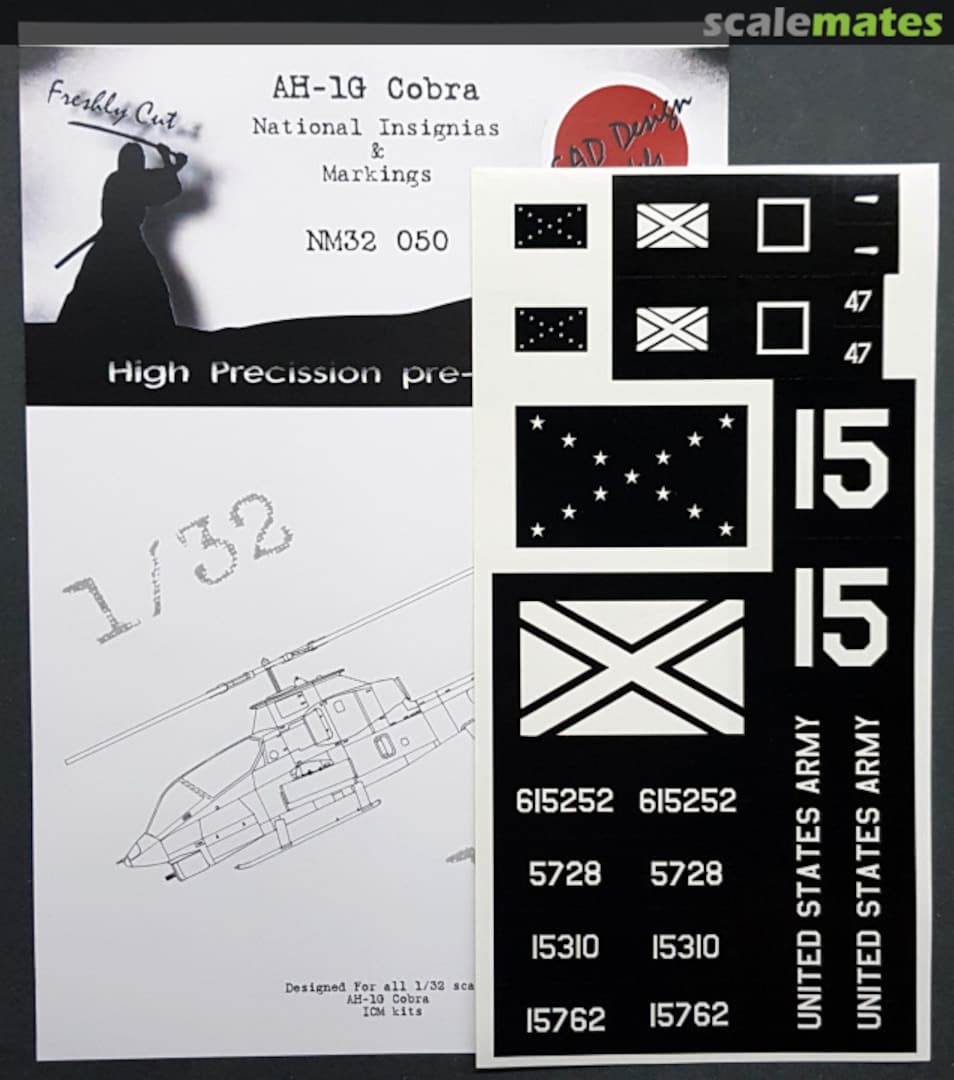 Boxart AH-1G Cobra - National Insignias & Markings NM32003 DEAD Design Models