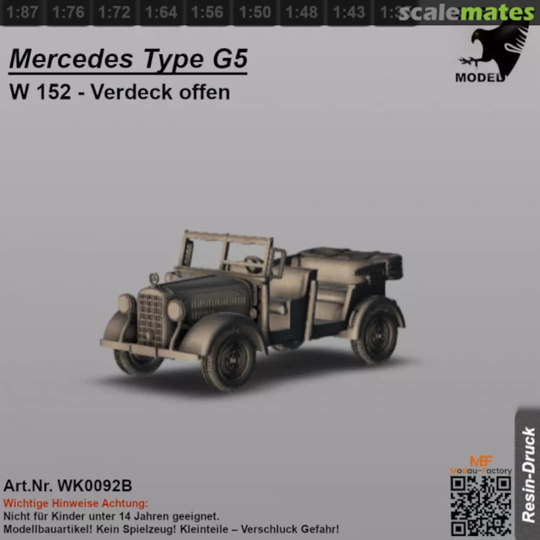 Boxart Mercedes Type G5 W152 WK0092B MoBau-Factory