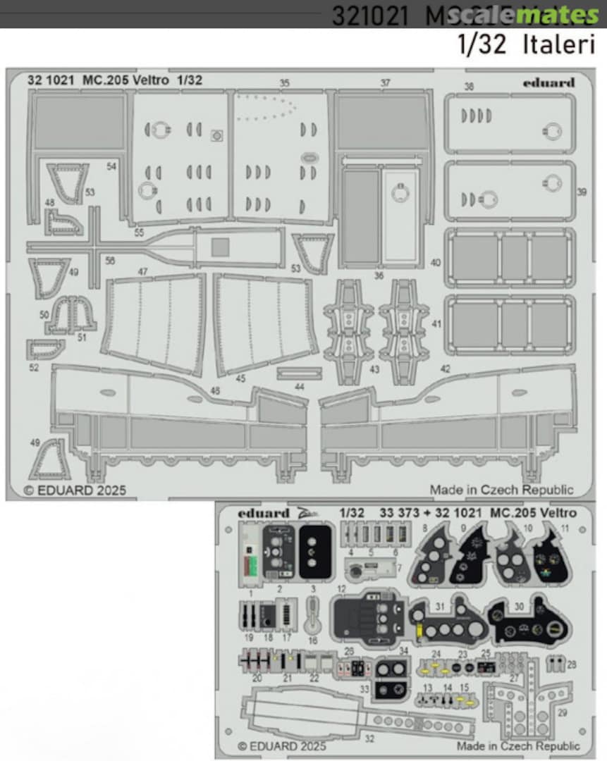 Boxart MC.205 Veltro detail set 321021 Eduard