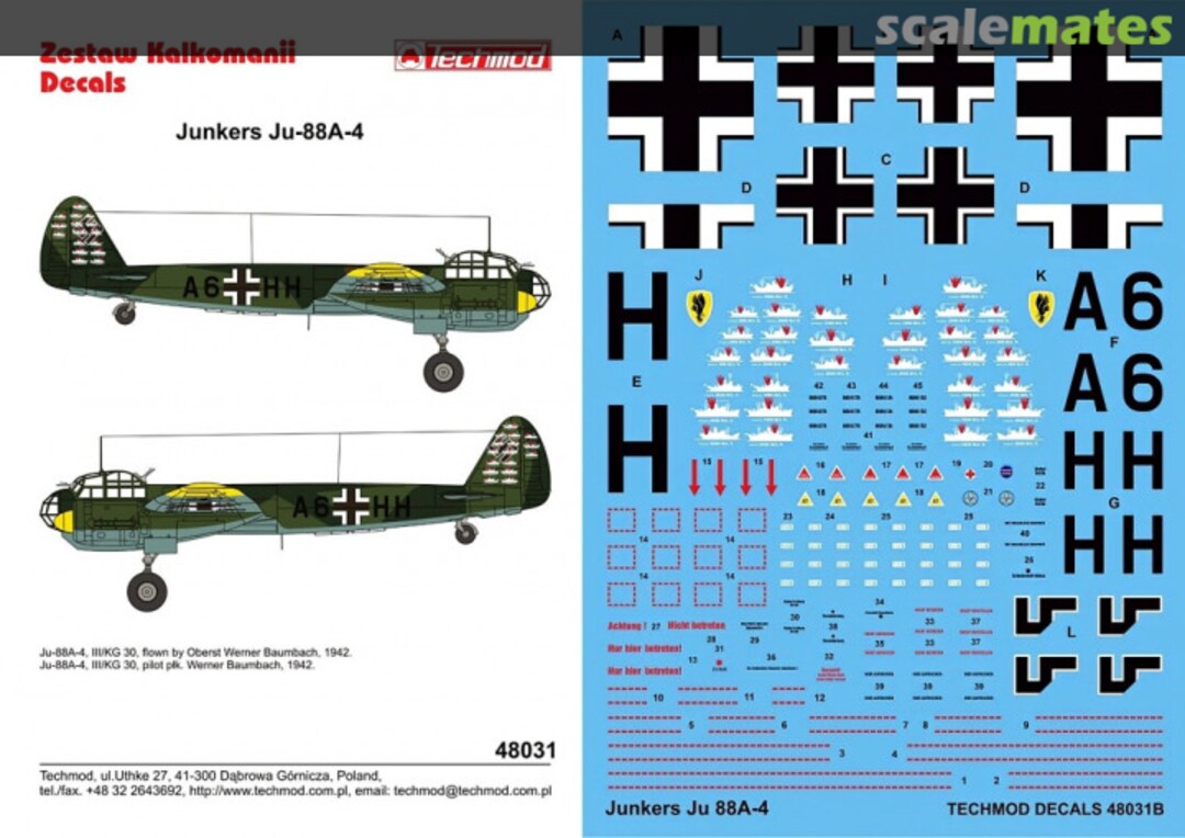 Boxart Junkers Ju 88A-4 48031 Techmod