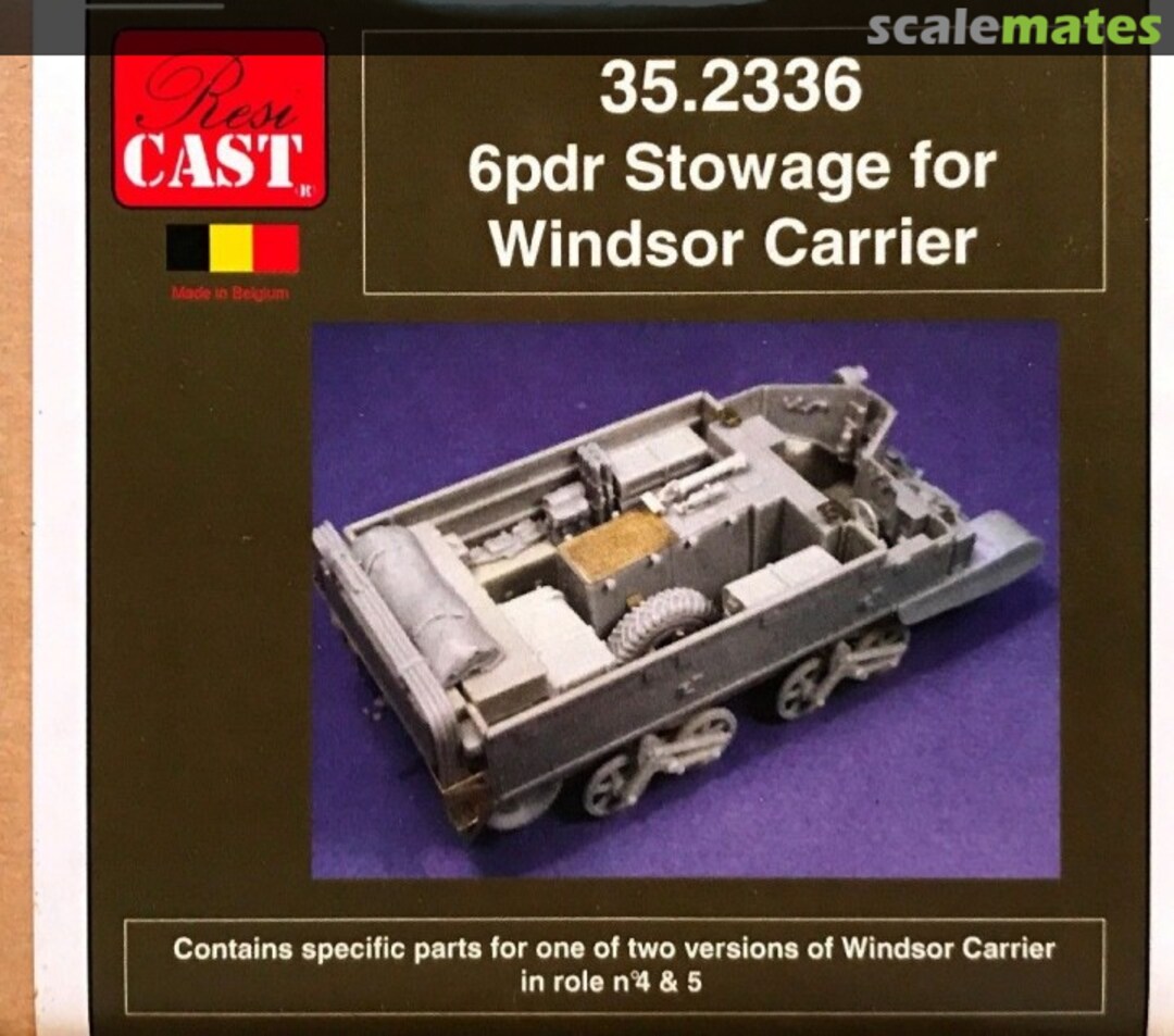 Boxart Windsor 6pdr Stowage 35.2336 Resicast