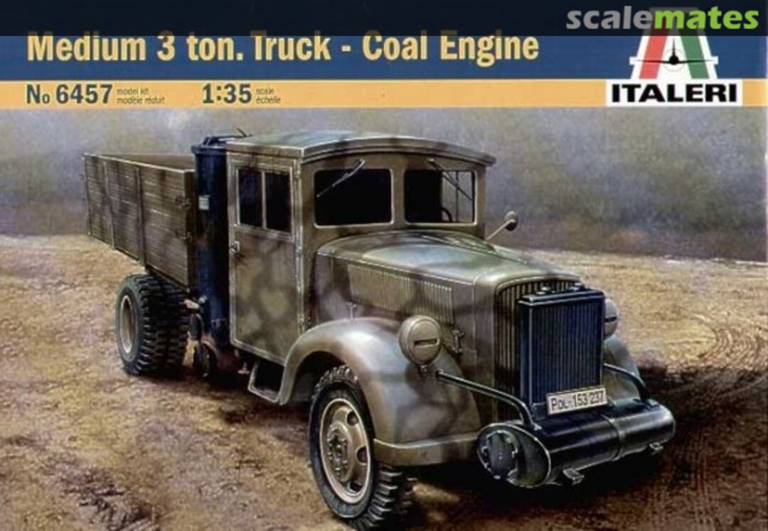 Boxart 3 ton. Truck - Coal Engine 6457 Italeri