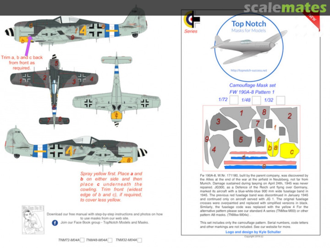 Boxart FW190-A8 (Pattern 1) TNM72-M04A TopNotch