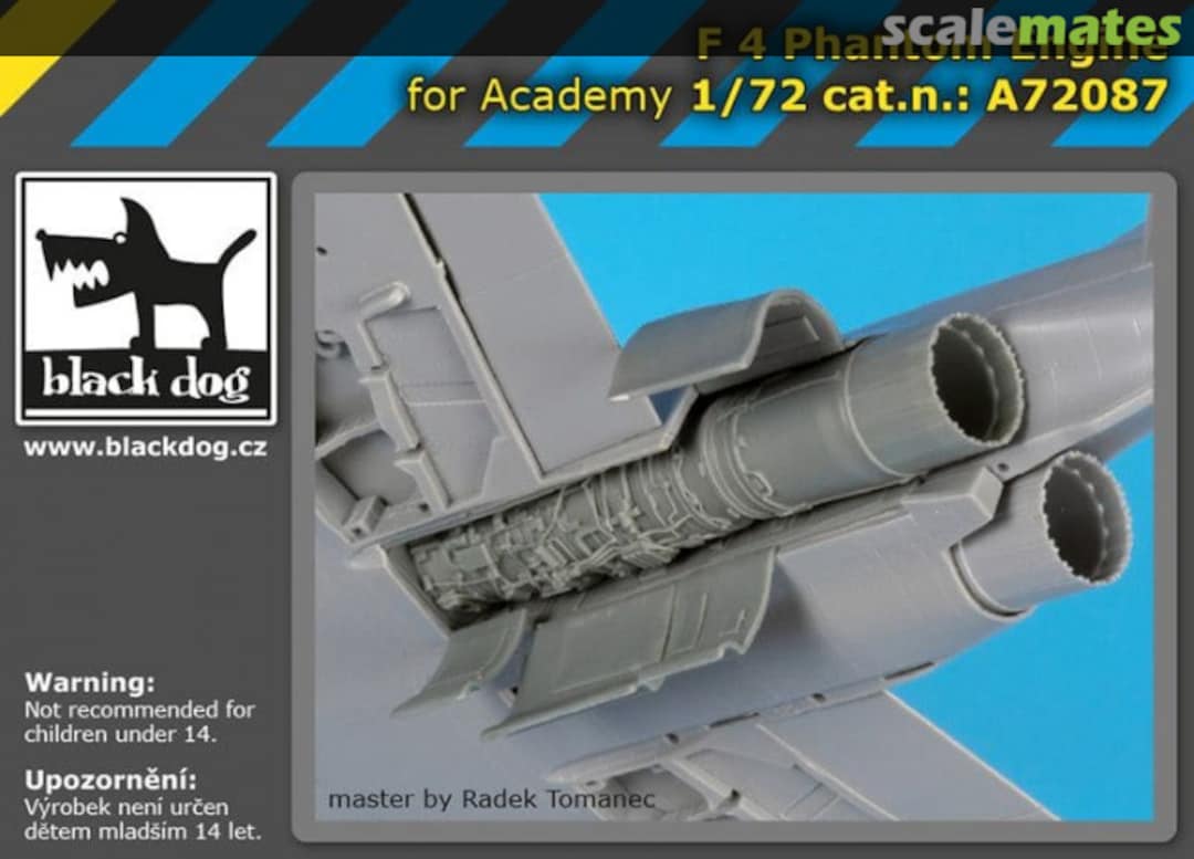 Boxart F-4 Phantom engine - Academy - A72087 Black Dog