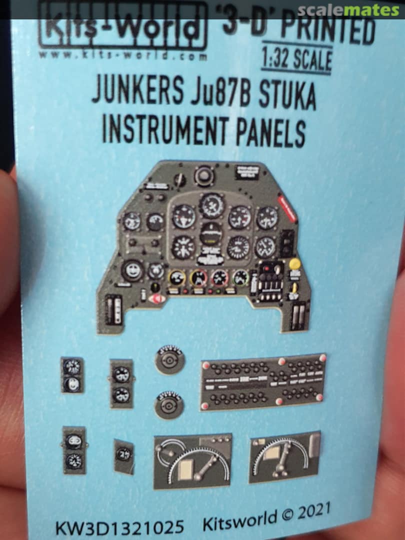 Boxart Junkers Ju-87B 'Stuka' 3D Full colour Instrument Panel KW3D1321025 Kits-World