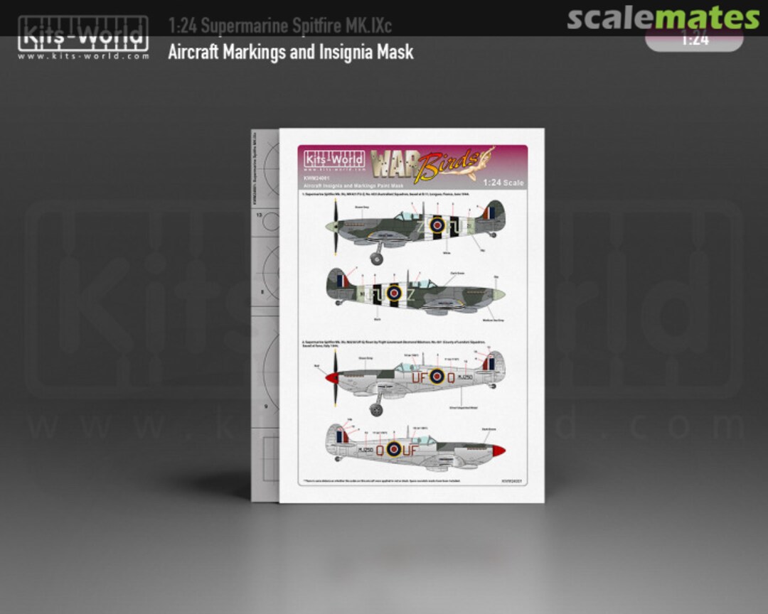 Boxart Supermarine Spitfire Mk. IXc Insignia Mask KWM124001 Kits-World