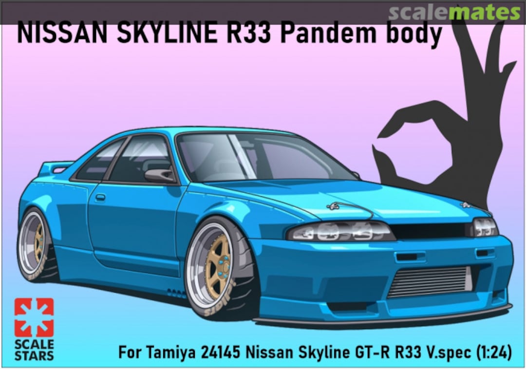 Boxart Nissan Skyline R33 Pandem widebody S124-133 Scale Stars