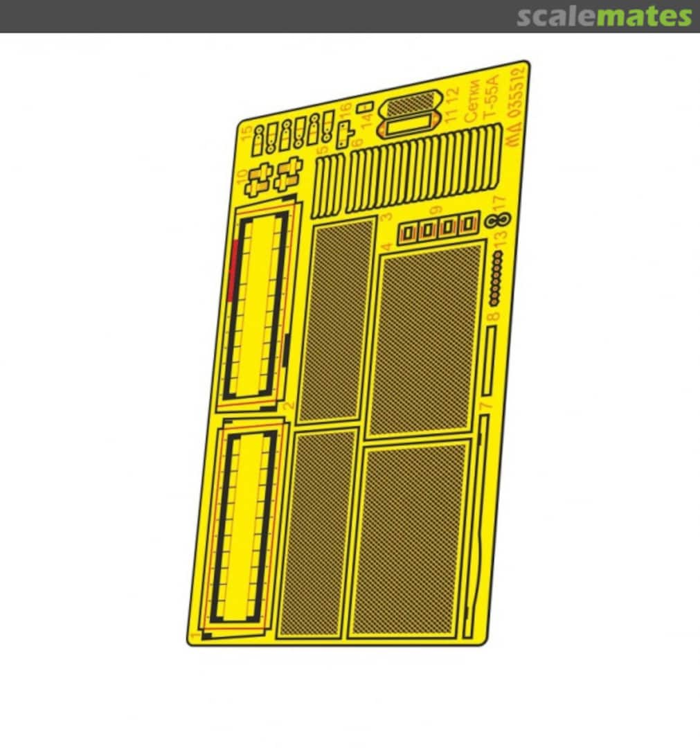 Boxart T-55A MTO Mesh MD 035512 Microdesign