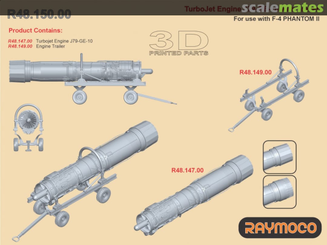 Boxart F-4 Engine J79-GE-10 with engine trailer R48.150.00 Raymoco