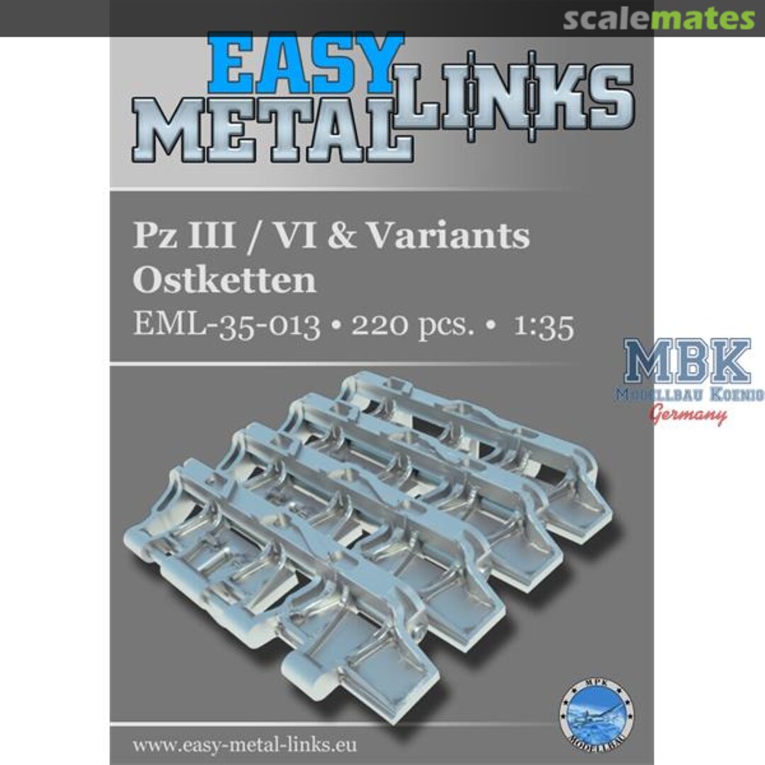 Boxart Panzer III / IV & Variants Ostketten (Metal Track) EML35-013 Easy Metal Links