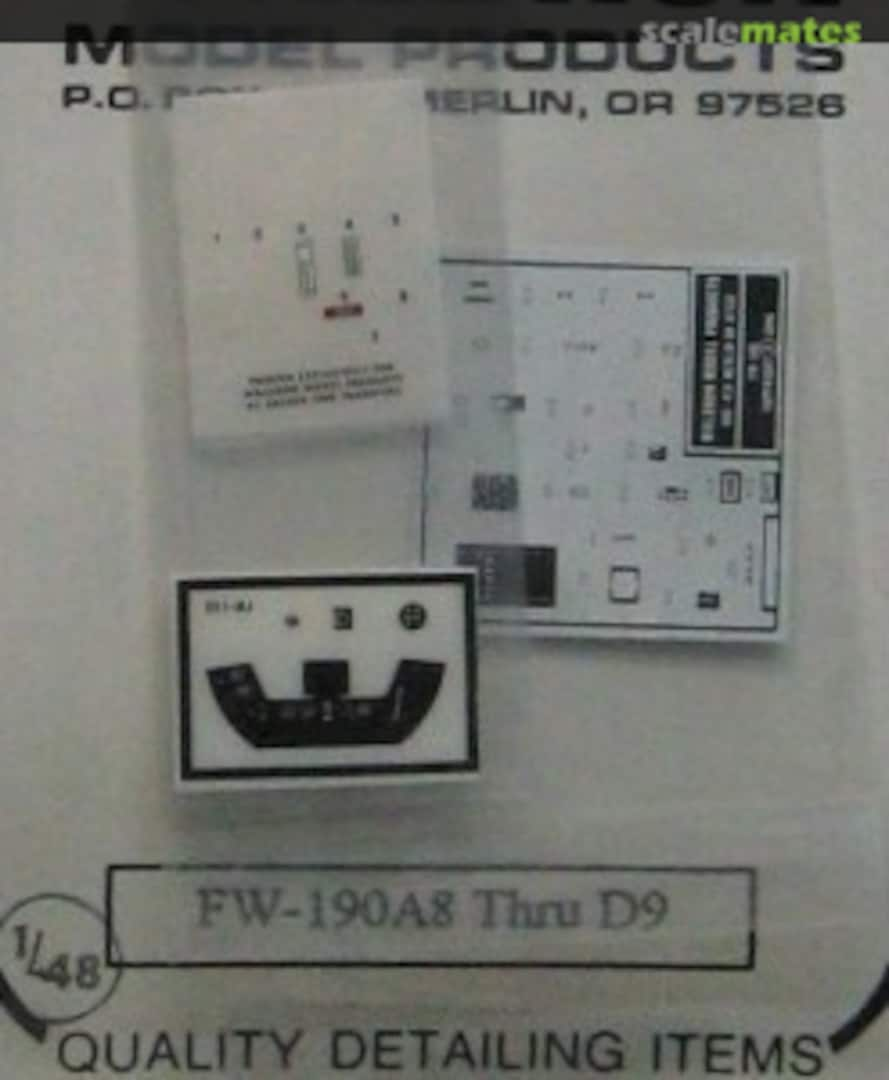 Boxart Fw-190A8 thru D9 WR0082 Waldron Model Products