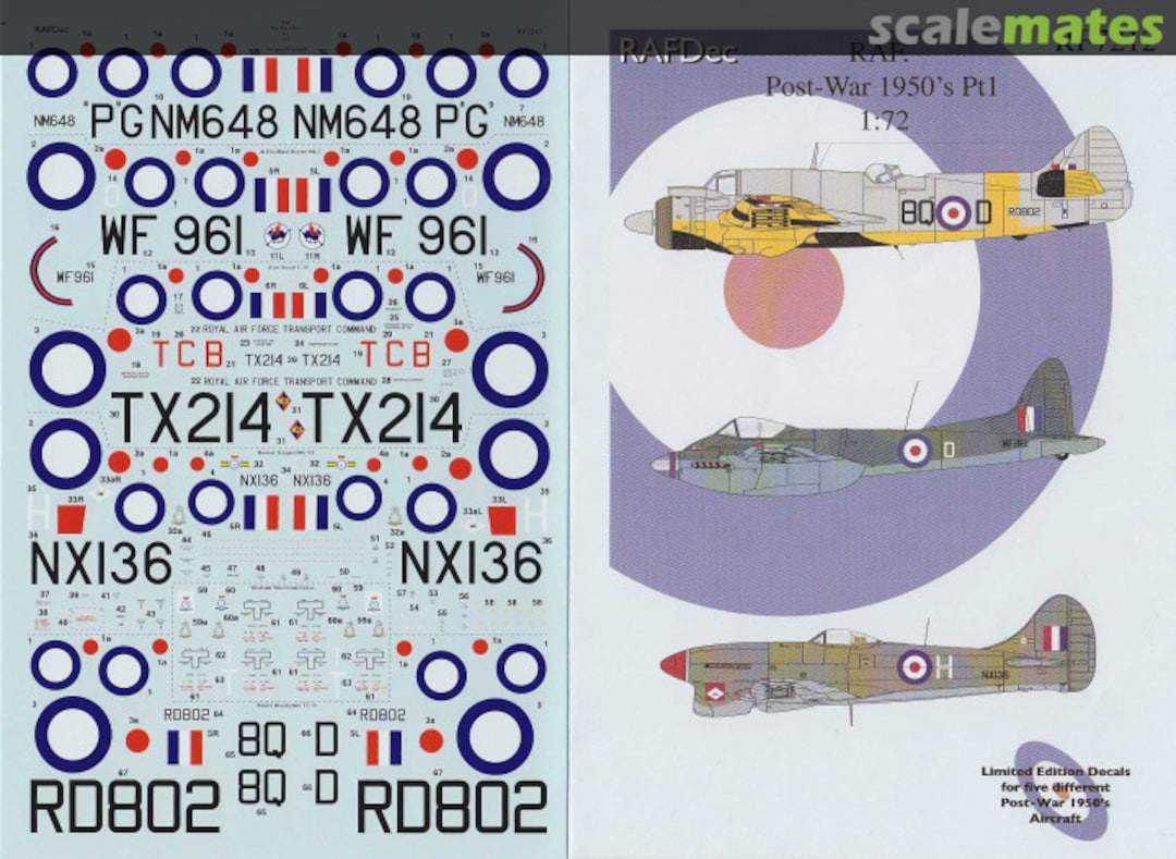 Boxart RAF Post-War 1950's Pt1 RF7212 RAFDec