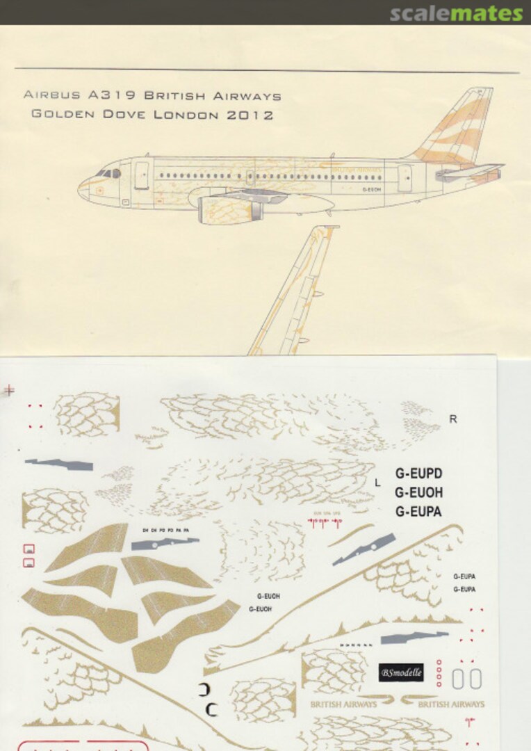 Boxart Airbus A319 British Airways BSM144320 BSmodelle