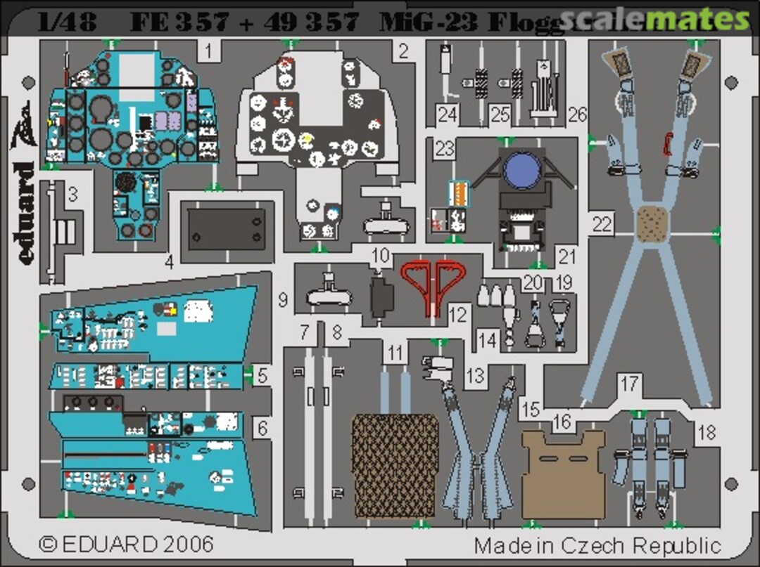 Boxart MiG-23 Flogger B interior FE357 Eduard