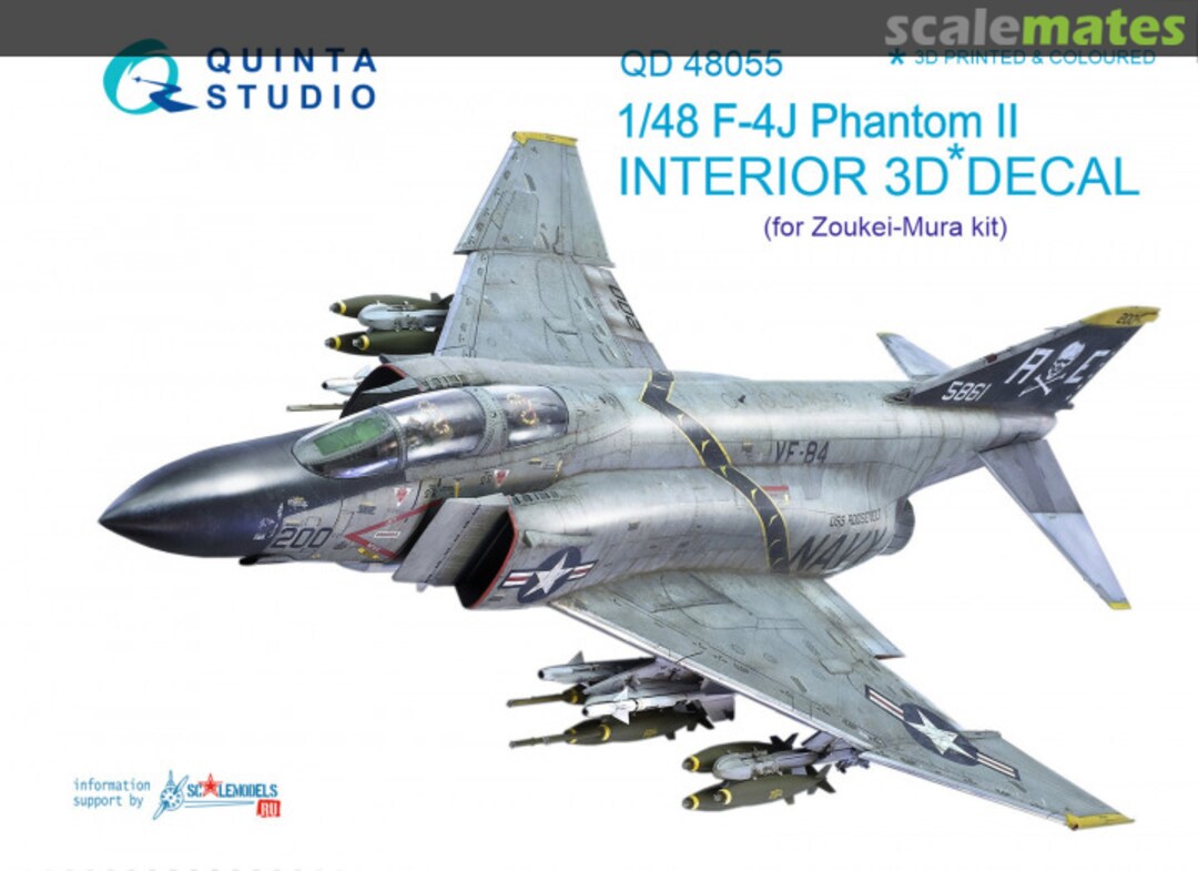 Boxart F-4J Phantom II Interior 3D Decal QD48055 Quinta Studio