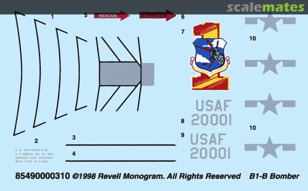 Boxart B-1B Bomber 85490000310 Revell Monogram