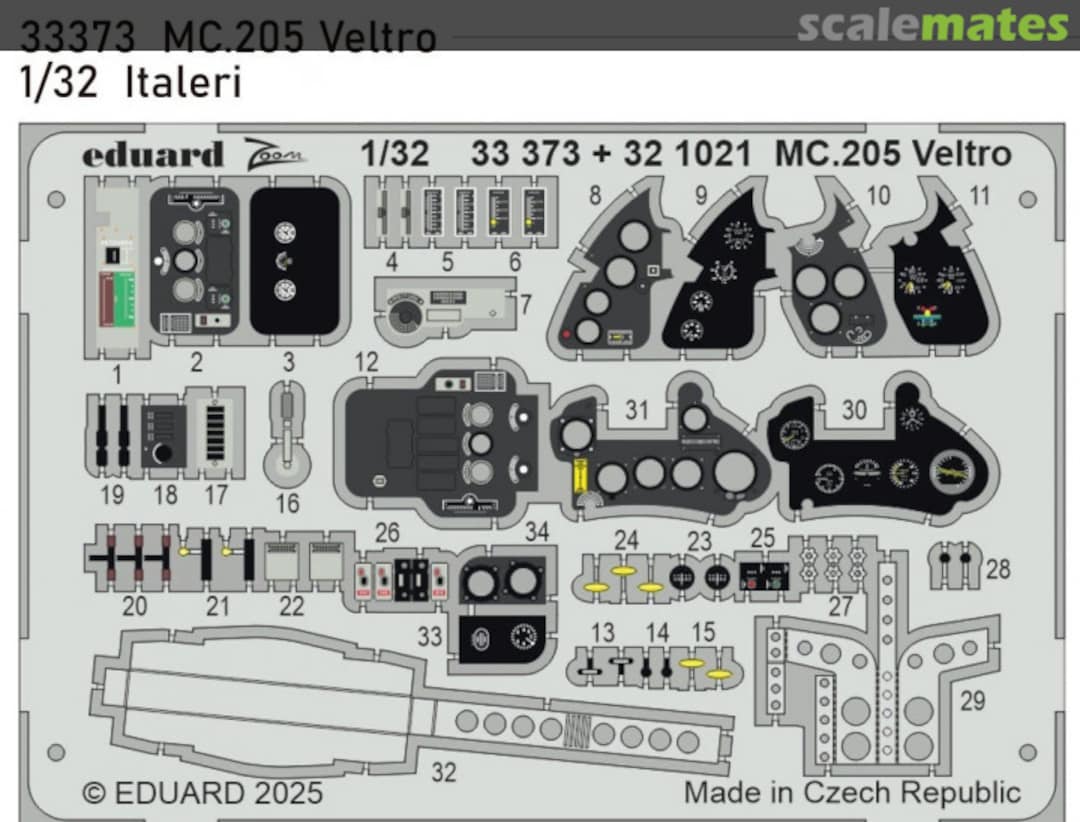 Boxart MC.205 Veltro detail set 33373 Eduard