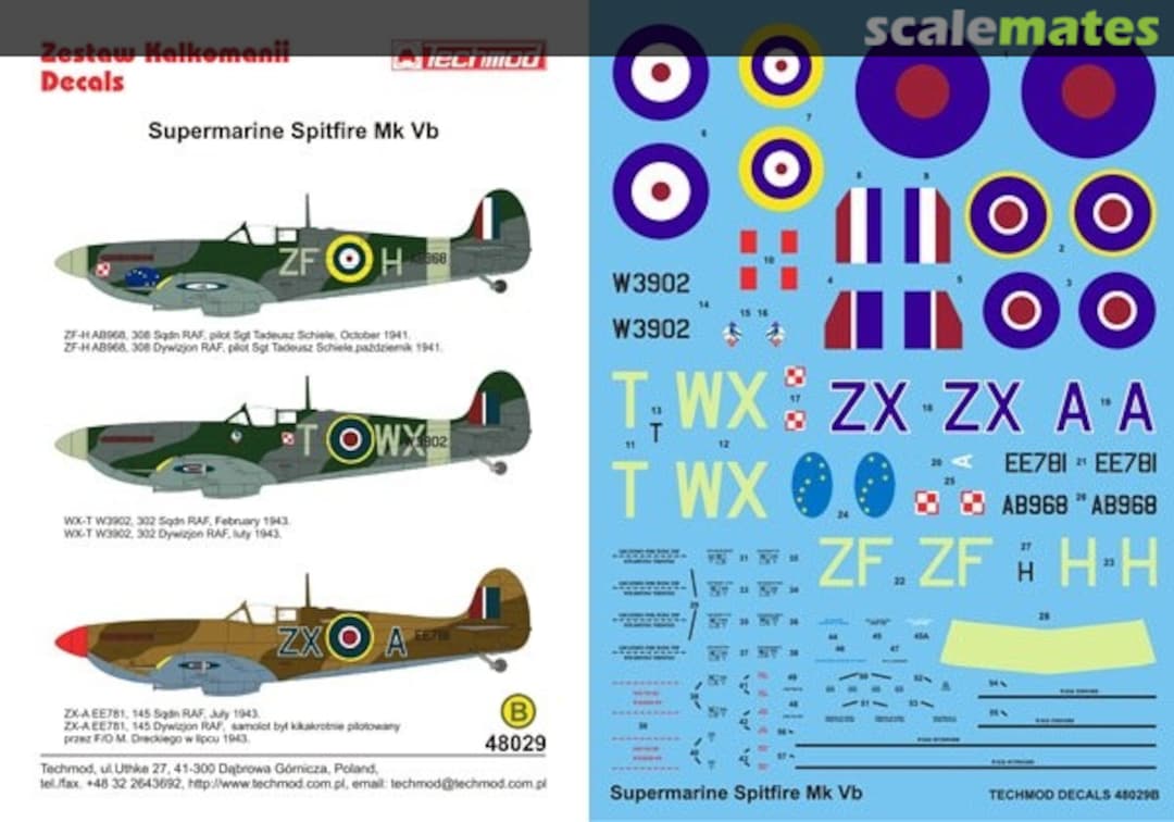 Boxart Supermarine Spitfire Mk VB 48029 Techmod