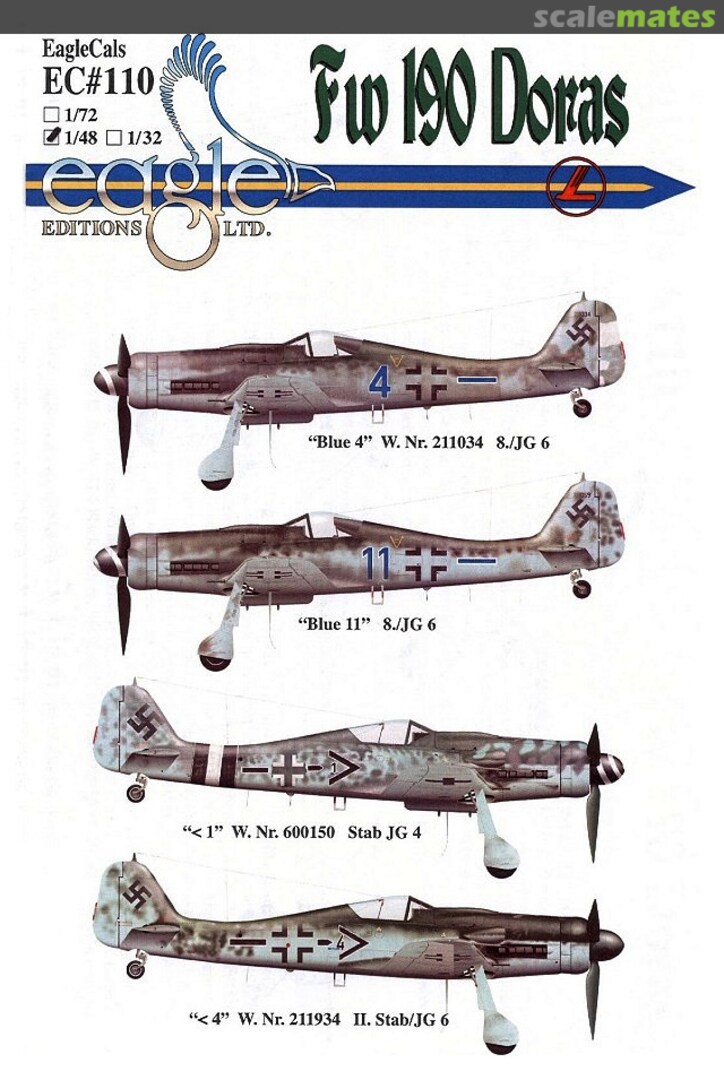 Boxart Fw 190 Doras EagleCals EC48-110 Eagle Editions