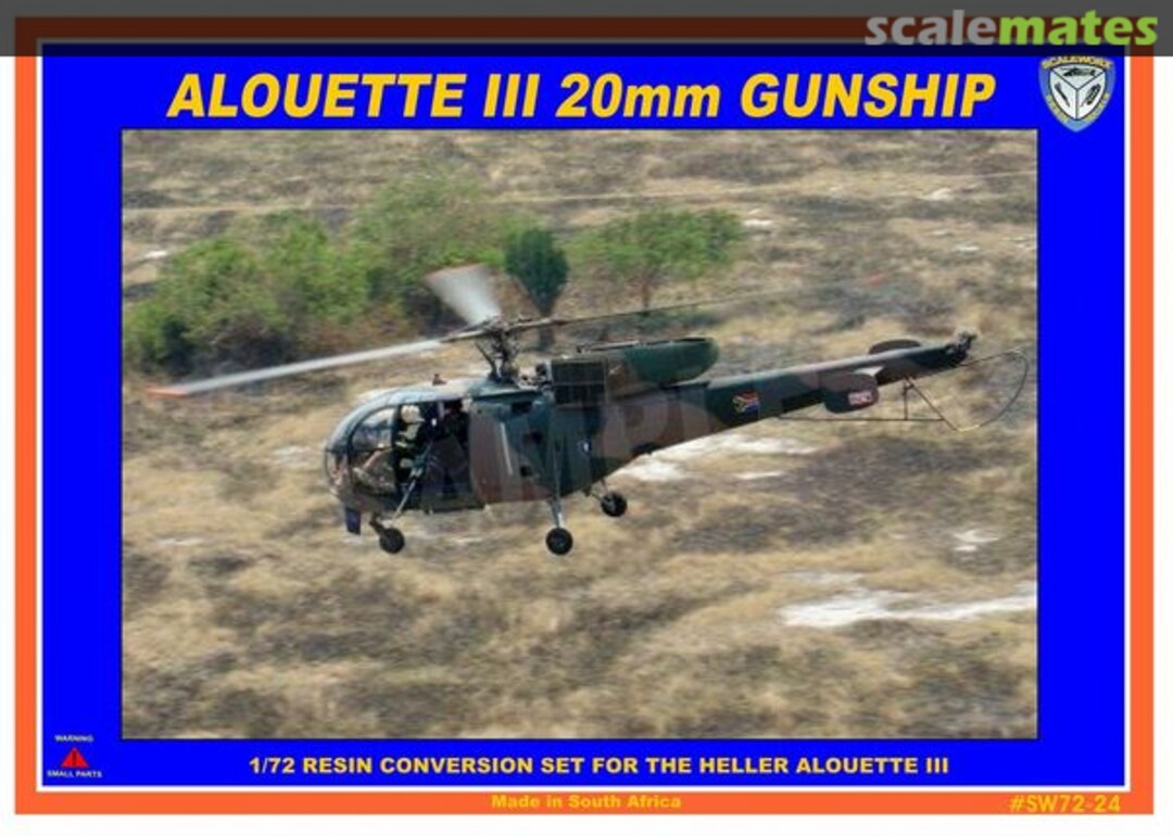 Boxart Alouette III 20mm Gunship SW72-24 ScaleWorx