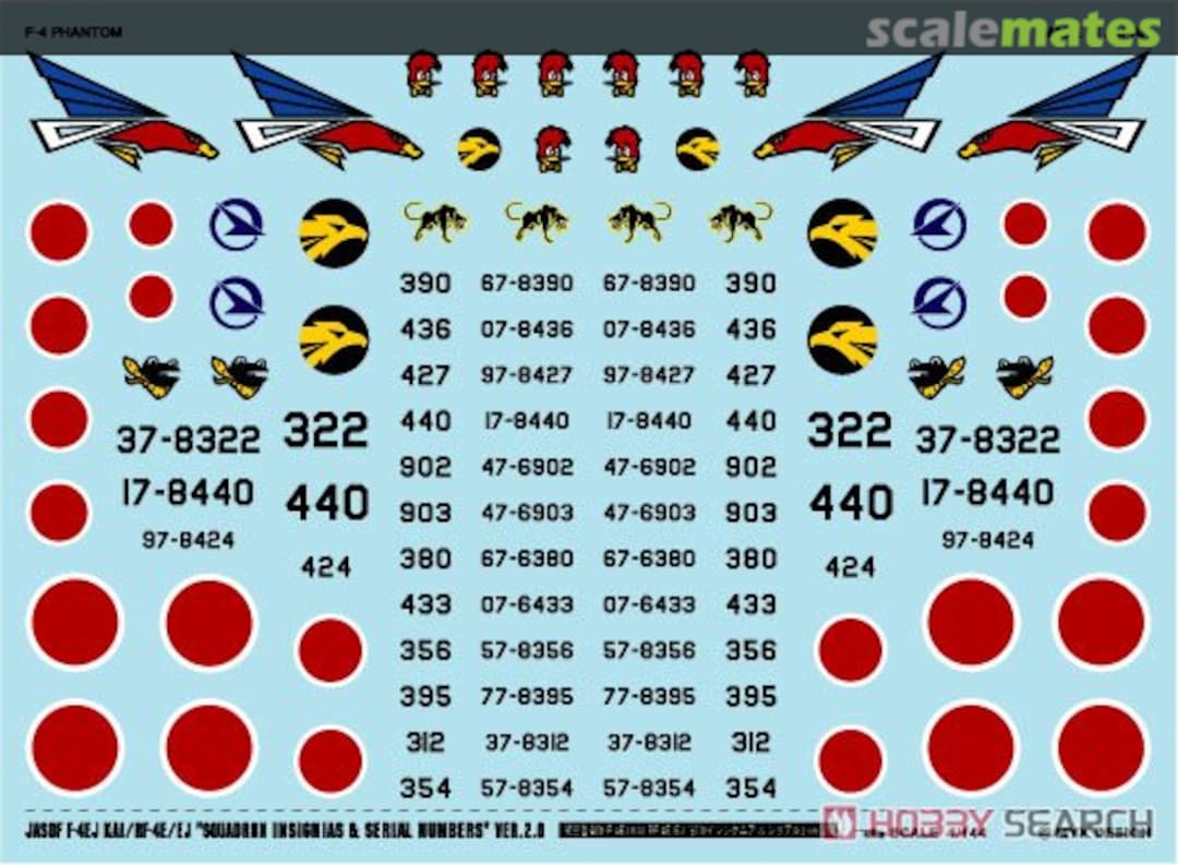 Boxart JASDF F-4EJ Kai/RF-4E/EJ `Unit Force Insignia & Serial` ver.2.0 A-515 MYK Design