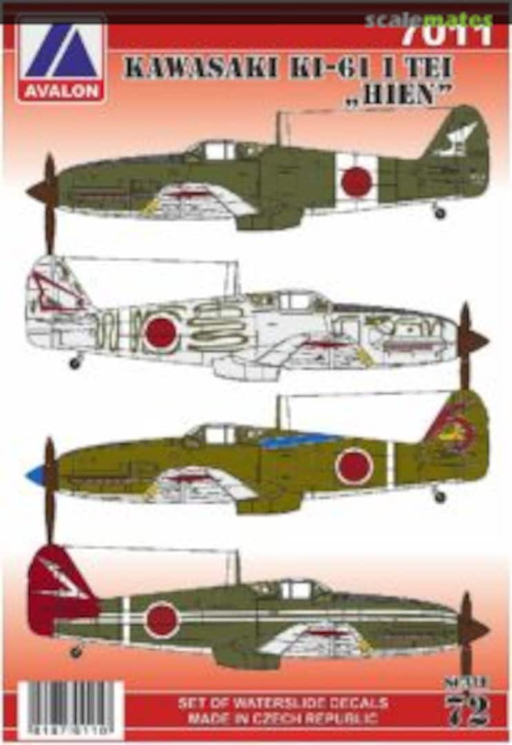 Boxart Kawasaki Ki-61 I Tei "Hien" 7011 Avalon Decals