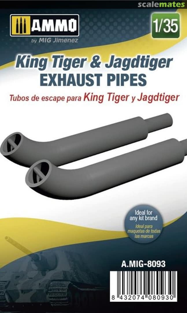 Boxart King Tiger & Jagdtiger Exhaust Pipes A.MIG-8093 Ammo by Mig Jimenez