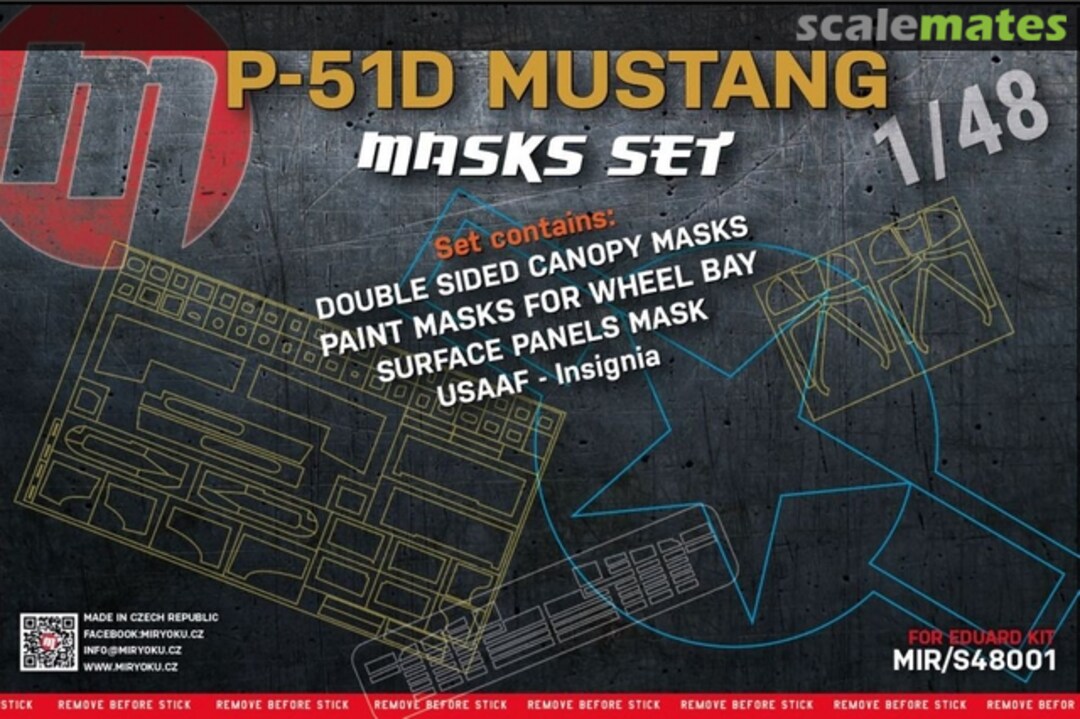 Boxart P-51D Mustang masks set MIR/S48001 Miryoku