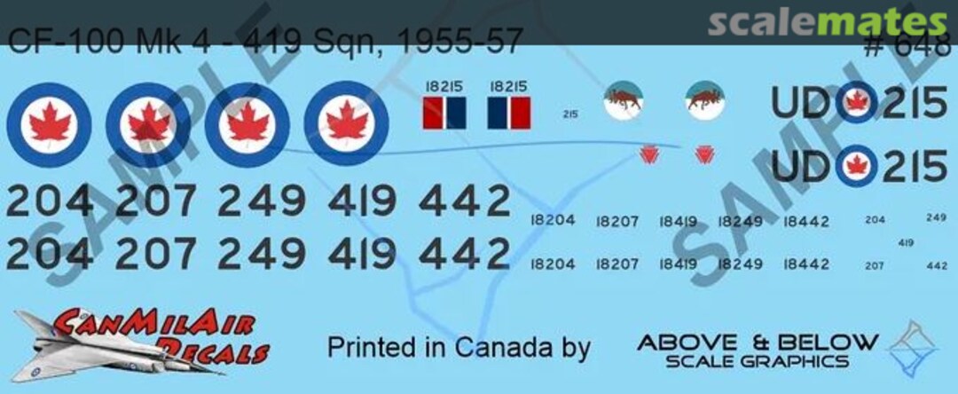 Boxart Avro CF-100 Canuck Mk. 4A - 419 Sqn (1955-57) 648 Above & Below Graphics