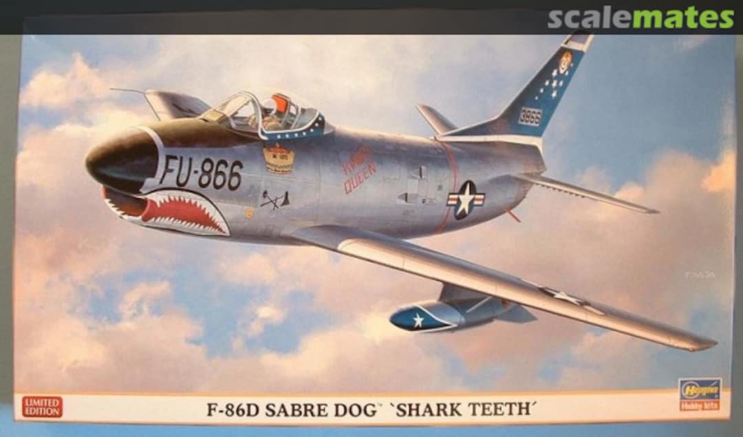 Boxart F-86D Sabre Dog 'Shark Teeth' 02007 Hasegawa