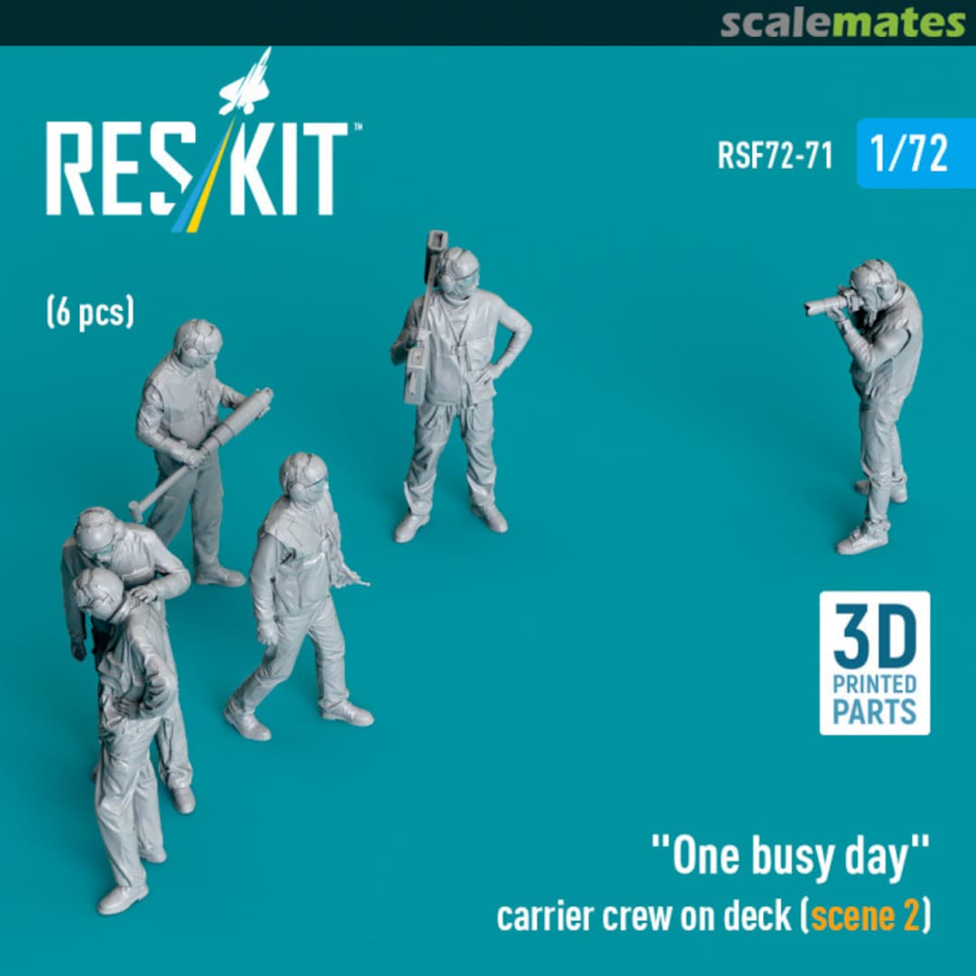 Boxart "One busy day" carrier crew on deck (scene 2) RSF72-0071 ResKit