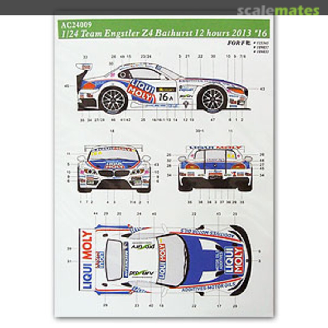 Boxart Team Engstler Z4 Bathurst 12 hours 2013 #16 AC24009 3MD Model